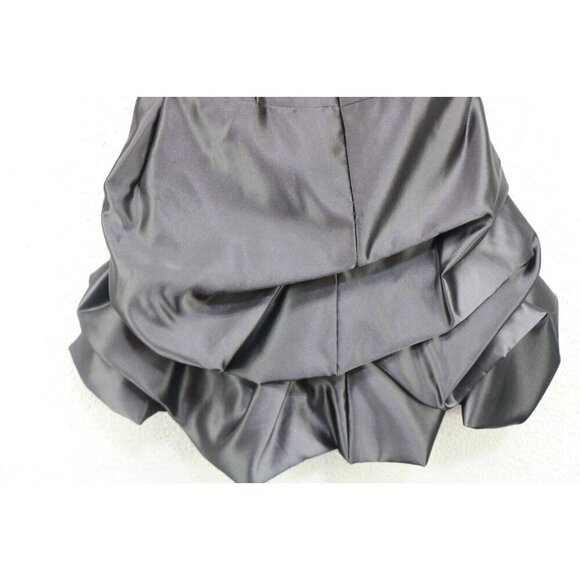 Cach'e Black Strapless Satin Party Dress-Jeweled Pin-Size 8-Whimsigoth - Picture 11 of 14